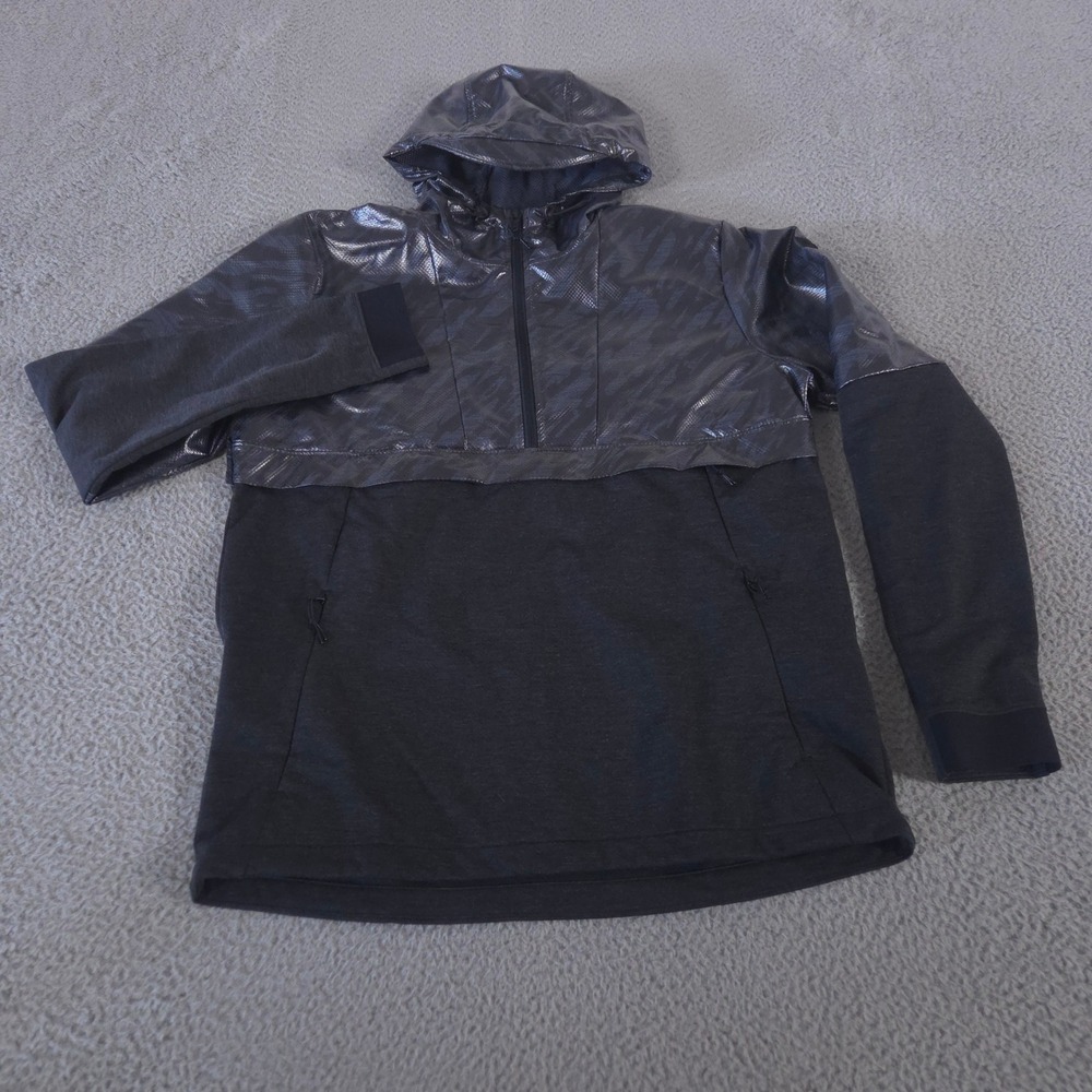 Under Armour Jacket Mens Large Gray UA Hybrid‎ Anorak Camo Windbreaker Pullover